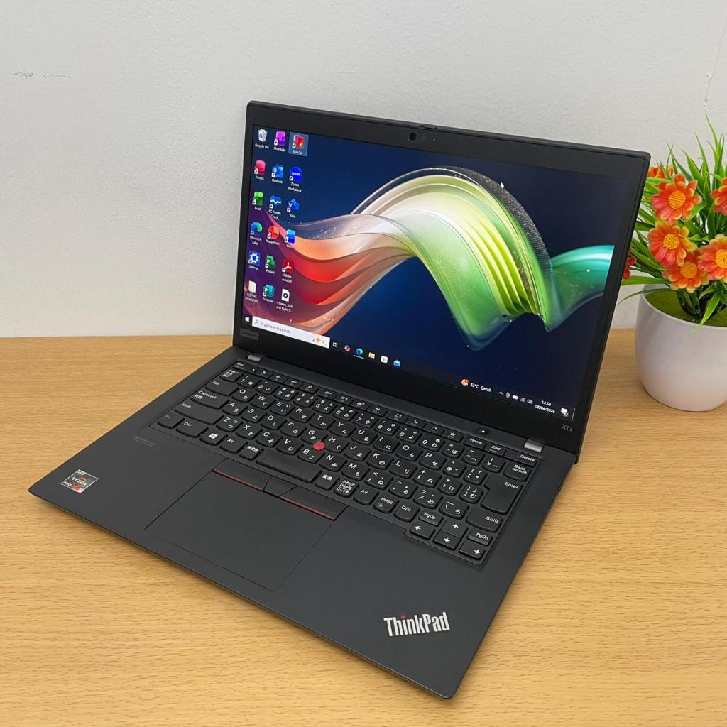 LAPTOP LENOVO THINKPAD X13 RYZEN 5 PRO RAM 32 SSD 512 GB SECOND ORI MULUS