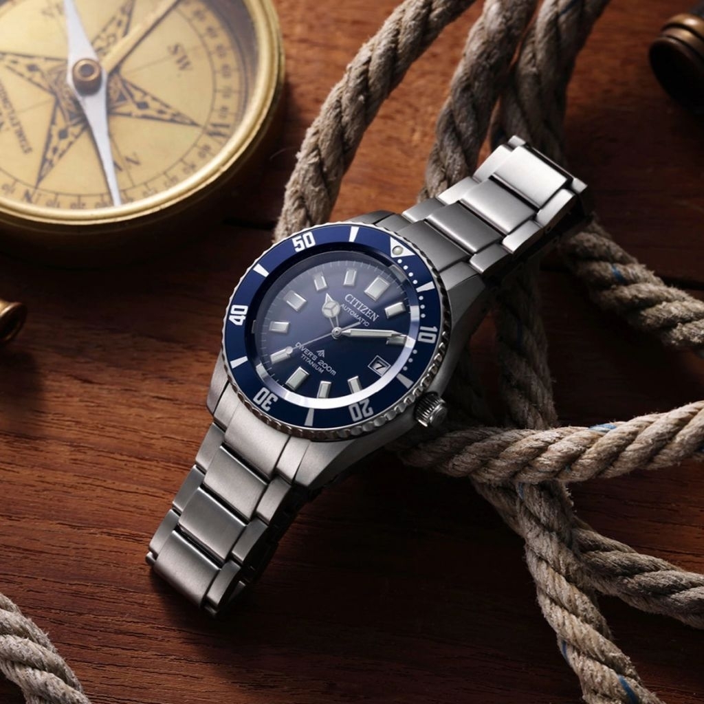 Citizen Promaster Titanium Fujitsubo NB6021-68L Automatic Hibeat JDM Blue Dial