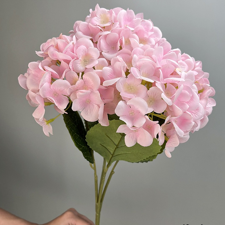 Bunga Hortensia Jumbo Artificial hydrangea bunga artificial dekorasi 5 cabang-penjualan grosir