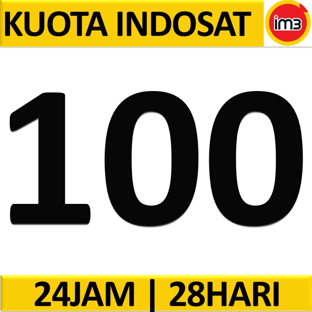 Kuota IM3 Indosat Unlimited 28 Hari Full 24 Jam Nasional | Paket Internet Bulanan Murah 100gb