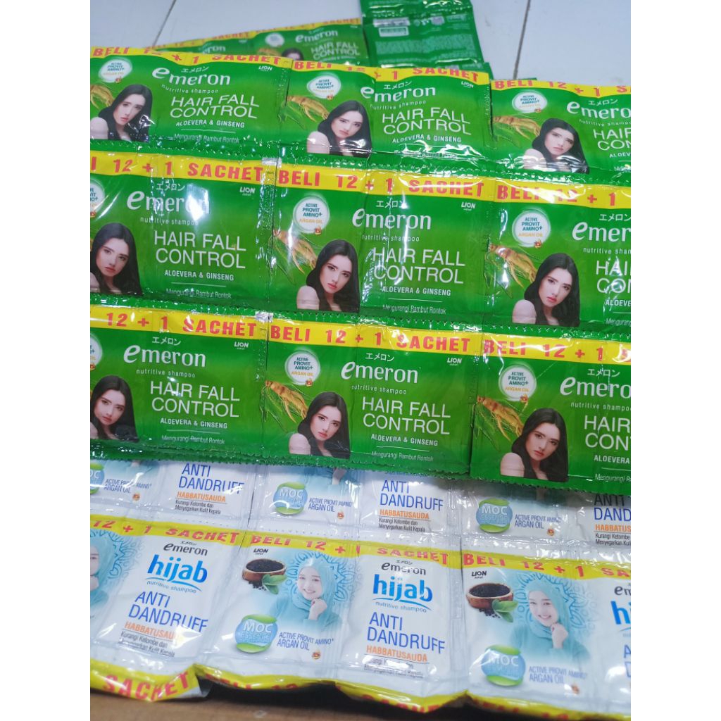 (1 RENTENG) EMERON Sachet Shampo Emeron Kemasan Sachet Harga per Renteng