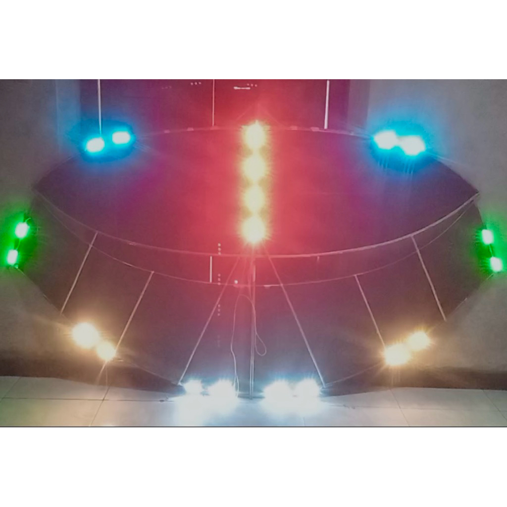 paket lampu layangan dinamo obohan modul 5 channel 20lampu