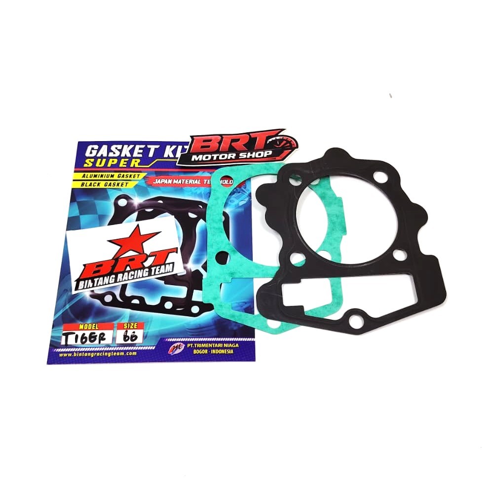 GASKET PAKING ATAS BAWAH CERAMIC BRT TIGER GL PRO GL MAX MEGAPRO CB100 CB 125 66mm 66 mm GASKET BLOK