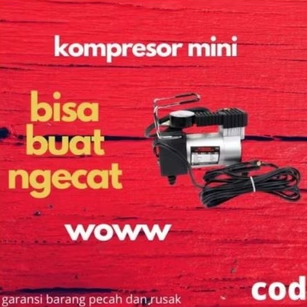 PROMO • Alat Compresor Portable Kompresor Listrik mini cat Angin Body Motor dan Mobil Cat Duco