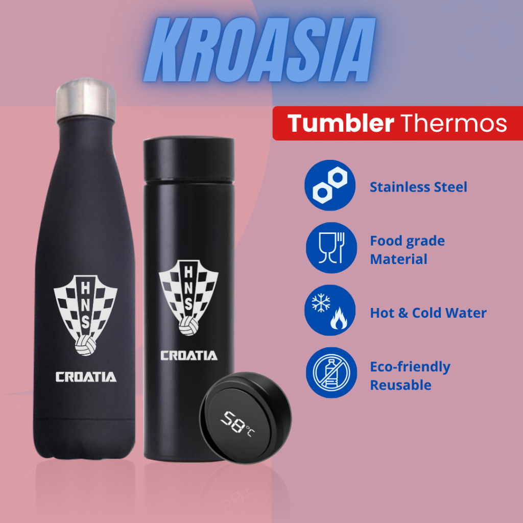 KROASIA - TUMBLER CUSTIM DESAIN LOGO KROASIA WORLD CUP 2026