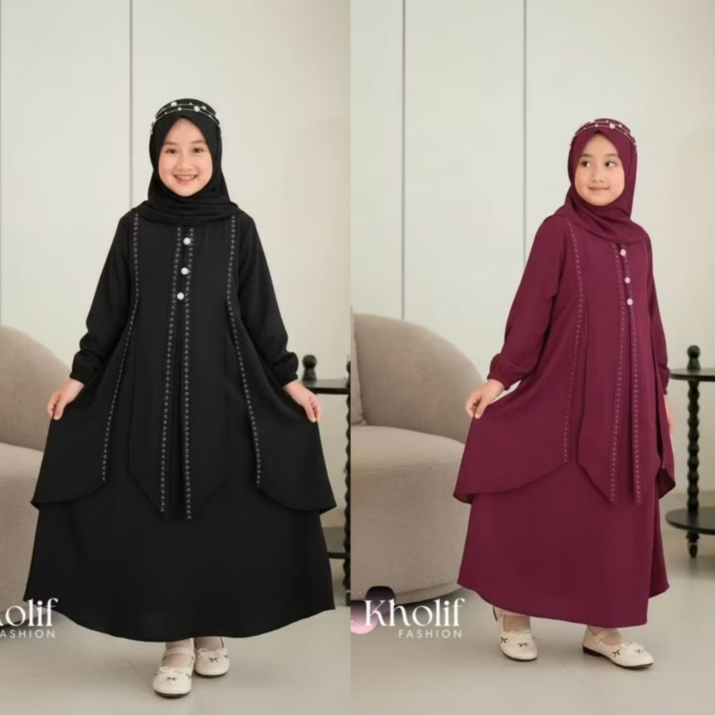 Gamis Remaja Anak Premium Muslimah Anti UV Model Terbaru 2026 Untuk Semua Acara