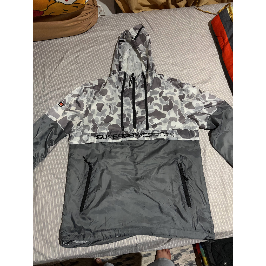 Jaket Anorak Pullover SUPERDRY Sport Original Sports Wear – Size L
