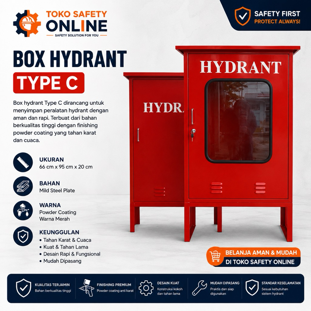 Box Hydrant Type C Dengan Kaca - Box Hydrant Type C Tanpa Kaca