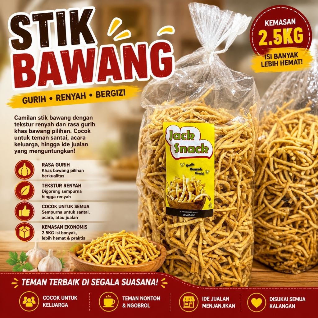 STIK BAWANG JACK 2.5kg/BALL(kemasan ball 2.5kg)