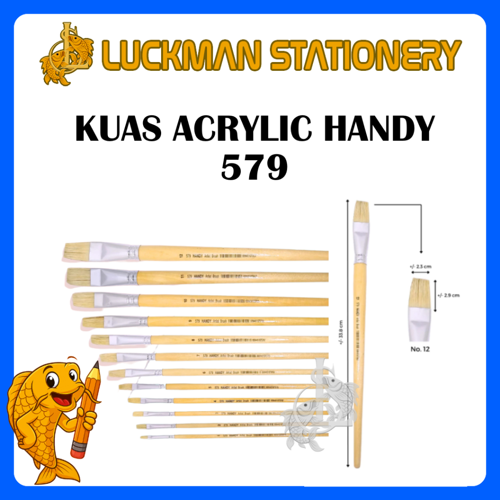 HANDY KUAS LUKIS 579 ARTIST BRUSH / KUAS LUKIS ACRYLIC [LUCKMAN STATIONERY]