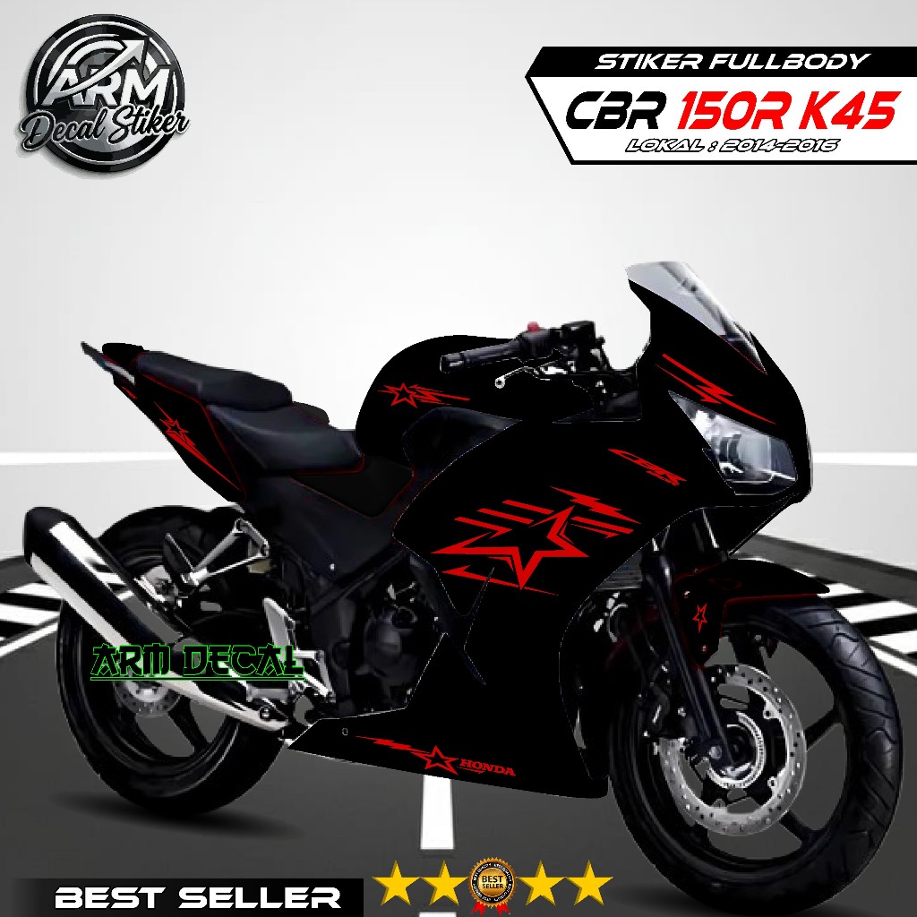 Decal Sticker CBR 150R K45A Lokal Fullbody - Decal CBR K45A Lokal Fullbody - Stiker CBR Lokal Varias
