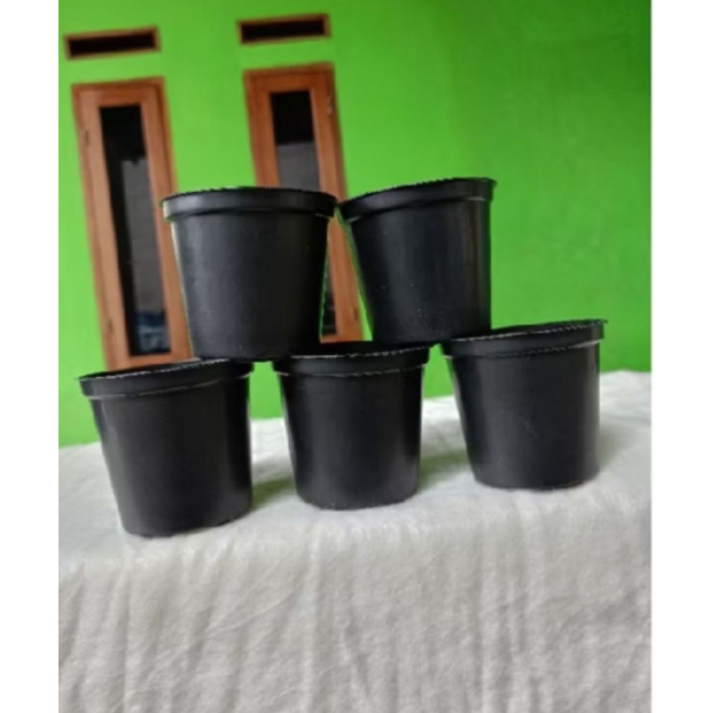 pot NKT 8cm hitam 12pcs/paket pot NKT 8cm 1 lusin hitam/pot NKT 8 12 pcs