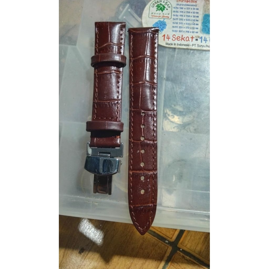 Strap Kulit model Butterfly 18mm