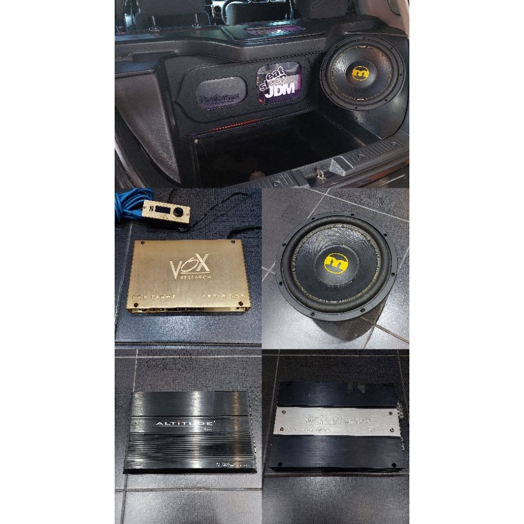 Processor Vox Pro Eight -Power Performa -
Power Monoblock VOX ALTITUDE - 
Subwoofer Momentum