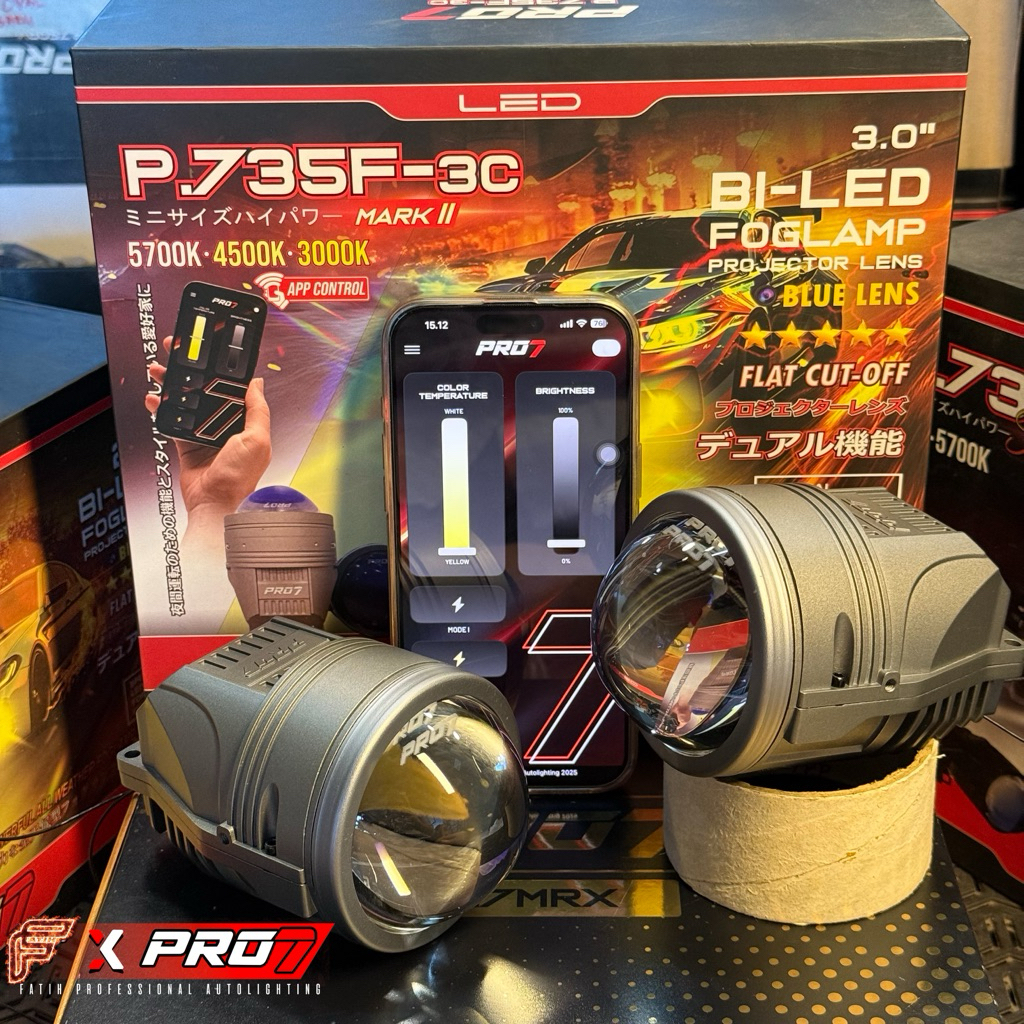 FOGLAMP PRO7 P.735F-3C V2 3 WARNA (APP CONTROL) | FOGLAMP PRO7 3 INCH 3 WARNA | FOGLAMP PRO7 BISA DI