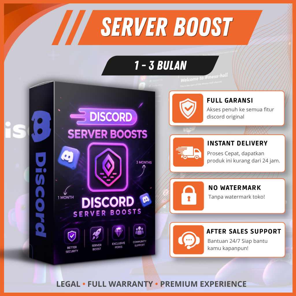 SERVER BOOST DISCORD 3 BULAN | FULL GARANSI