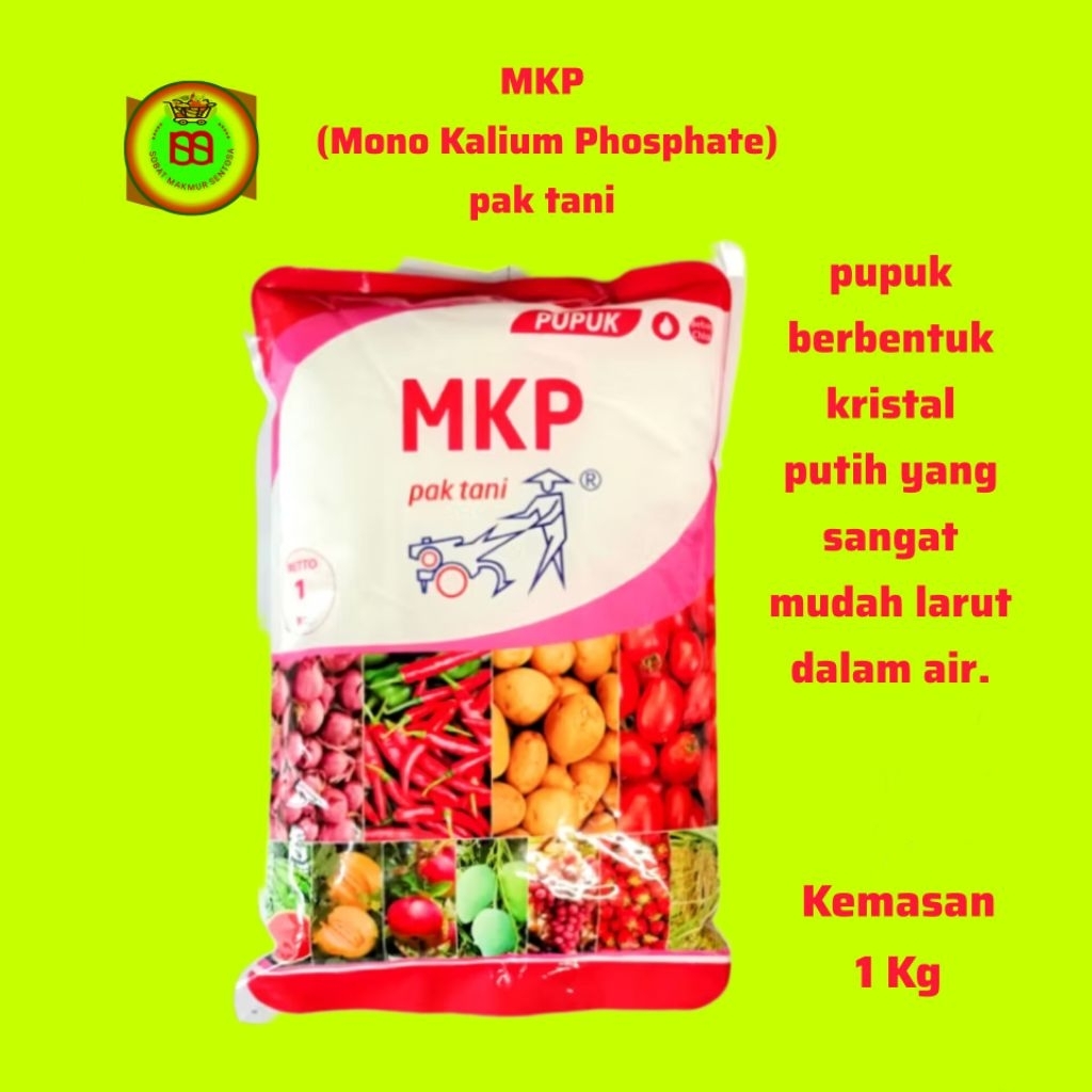 pupuk MKP Pak Tani phosphate P2O5 52% , K2O 34% kemasan 1 Kg