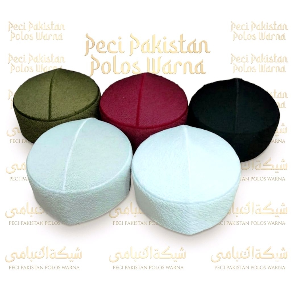 PECI PAKISTAN POLOS WARNA Murah , Peci Kopiah Pakistan , Peci Kopiah Songkok Pakistan Polos , Kopiah