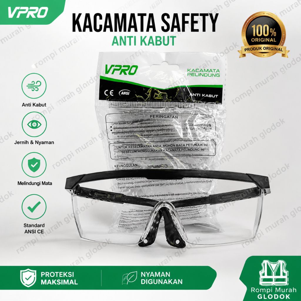 Kacamata Safety/kacamata vpro clear kotak murah
