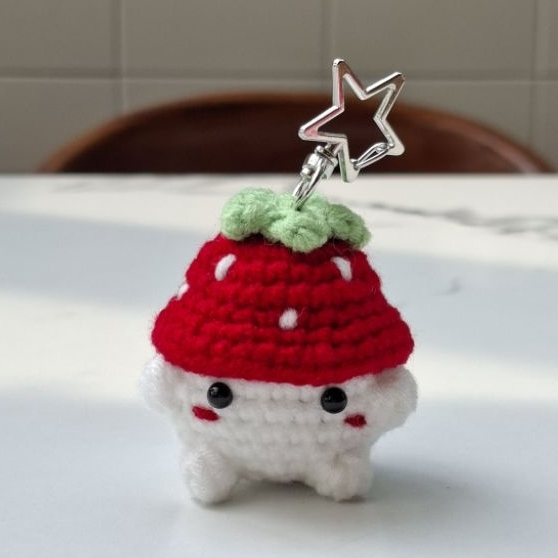 [Magic Yarn] Gantungan Kunci Rajut Baby Mushroom