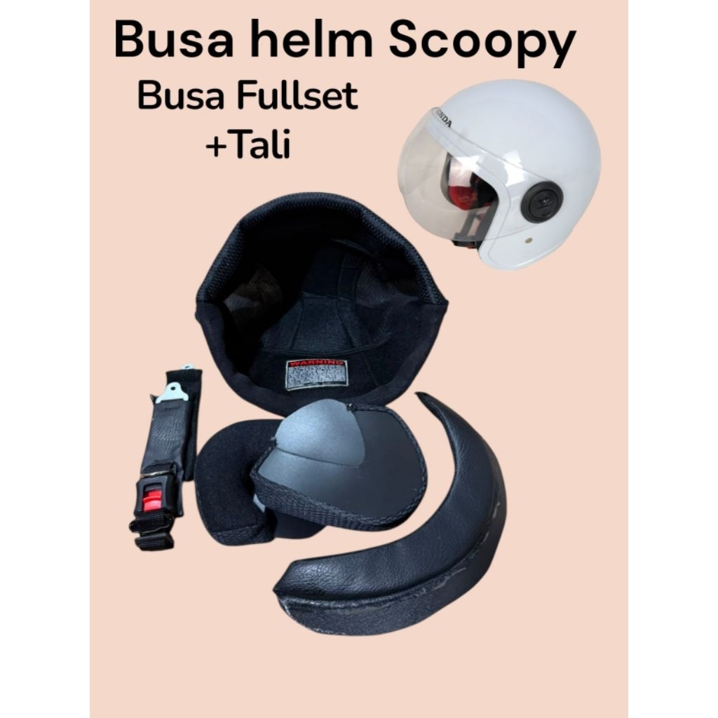 Busa Helm Scoopy spon helm Honda scoopy Komplit+Tali helm