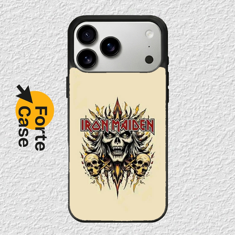 Hybrid Case Casing Softcase iPhone 17 16 15 14 13 12 11 Pro Max Mini Plus X Xs Max XR Iron Maiden-1