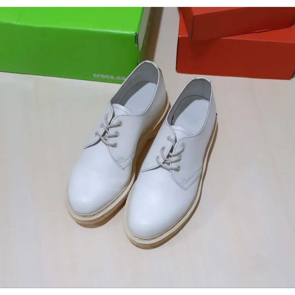 Dr.Martens 1461 Mono White Low 3 Hole Shoes Original