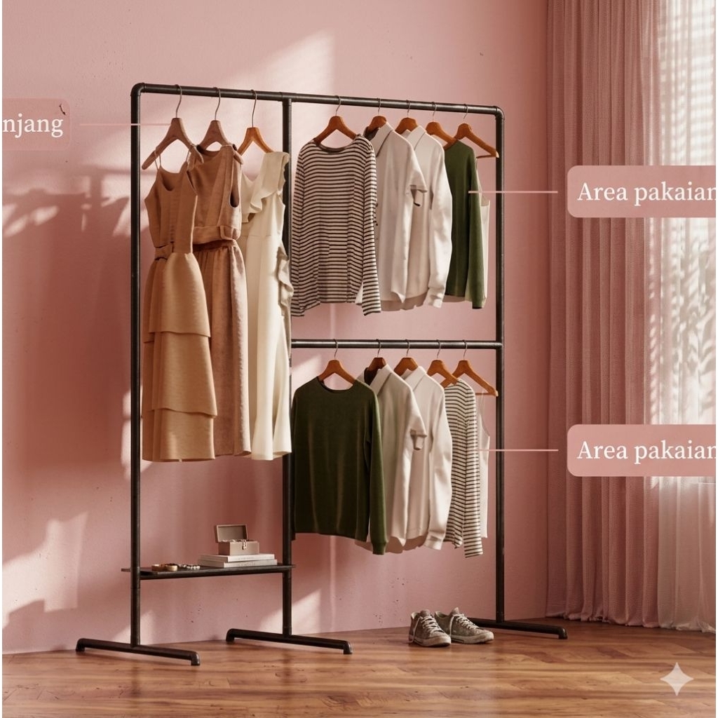 Gantungan Baju//Gantungan Pajangan Baju//Gantungan display toko