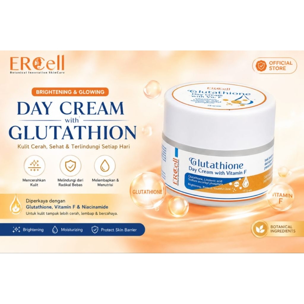 ERCELL Glutathione Day Cream with Vitamin F