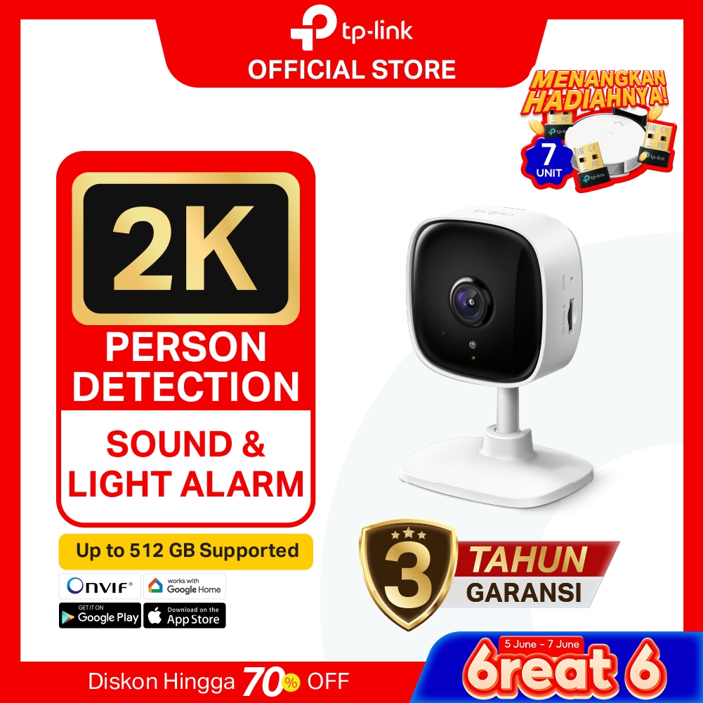 TP-Link | Tapo C110 2K WiFi Camera IP CCTV Indoor SD 360 1080P HD Night Vision Smart Security Kamera