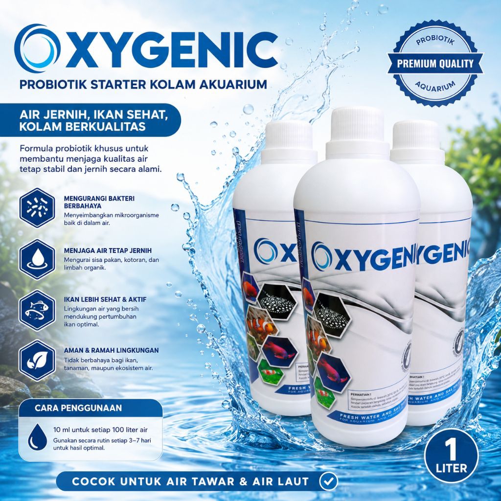 OXYGENIC 1000 ML PROBIOTIK BAKTERI STARTER