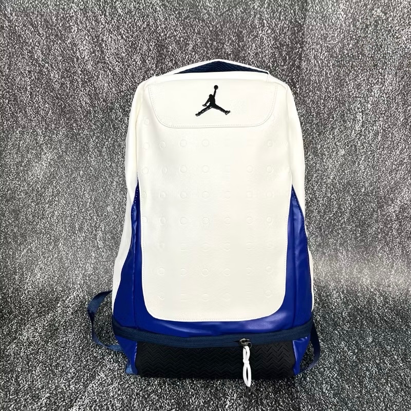 RANSEL SEKOLAH KERJA KULIAH LEATHER / TAS RANSEL JORDAN RETRO 13 WHITE BLUE ORIGINAL BACKPACK / RANS