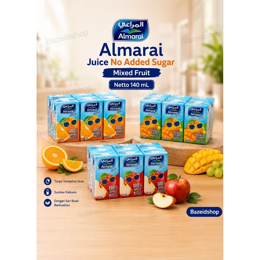 Almarai Juice 140ml No Added Sugar per pack isi 6 bj