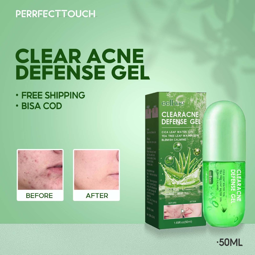 EELHOE Clear Acne Defense Gel 50ml Obat Jerawat Ampuh Menghilangkan Bekas Jerawat Menyamarkan Pori A