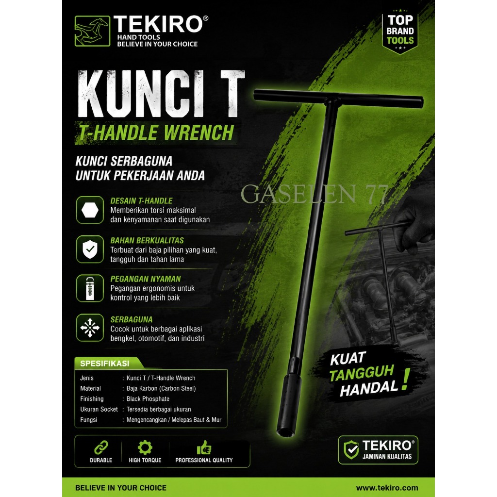 TEKIRO T-TYPE SOCKET/KUNCI T TEKIRO