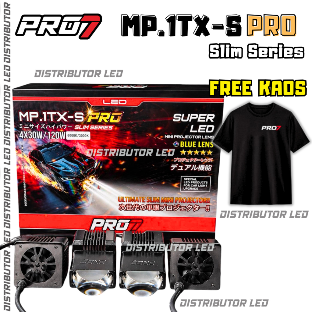 [BONUS KAOS] MINI PROJIE MP.1TX-S PRO 4x30W/120W MINI PROJIE PRO7 MP 1TXS PRO 4x30W/120W 6000K/3000K
