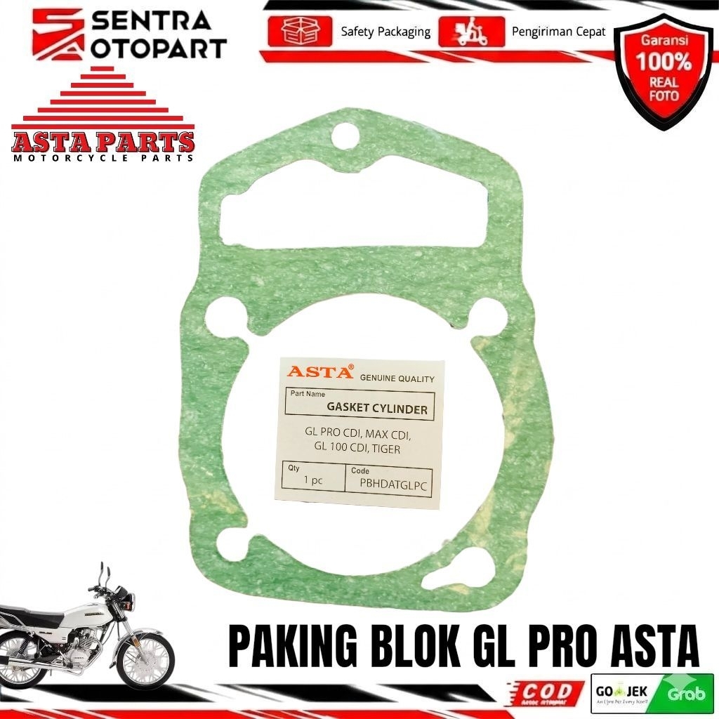 Paking perpak blok silinder bawah gl pro cdi gl max cdi gl 100 cdi tiger Asta