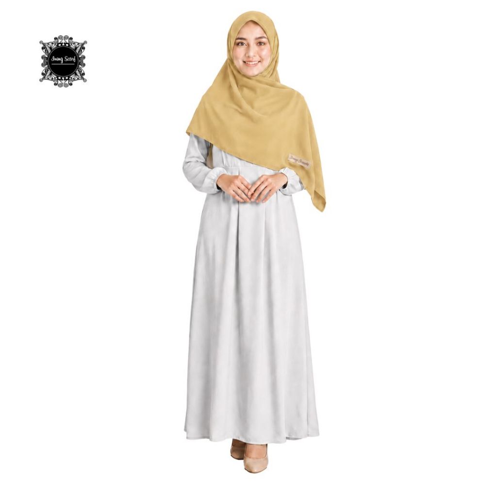 Inong Scarf - Hijab Polos Wanita Segi 4 Warna Dusty Kuning