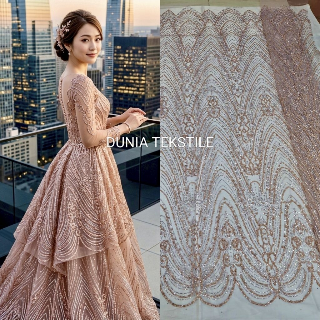 Kain tulle sugar candy premium/ kain  tile sugar candy mewah