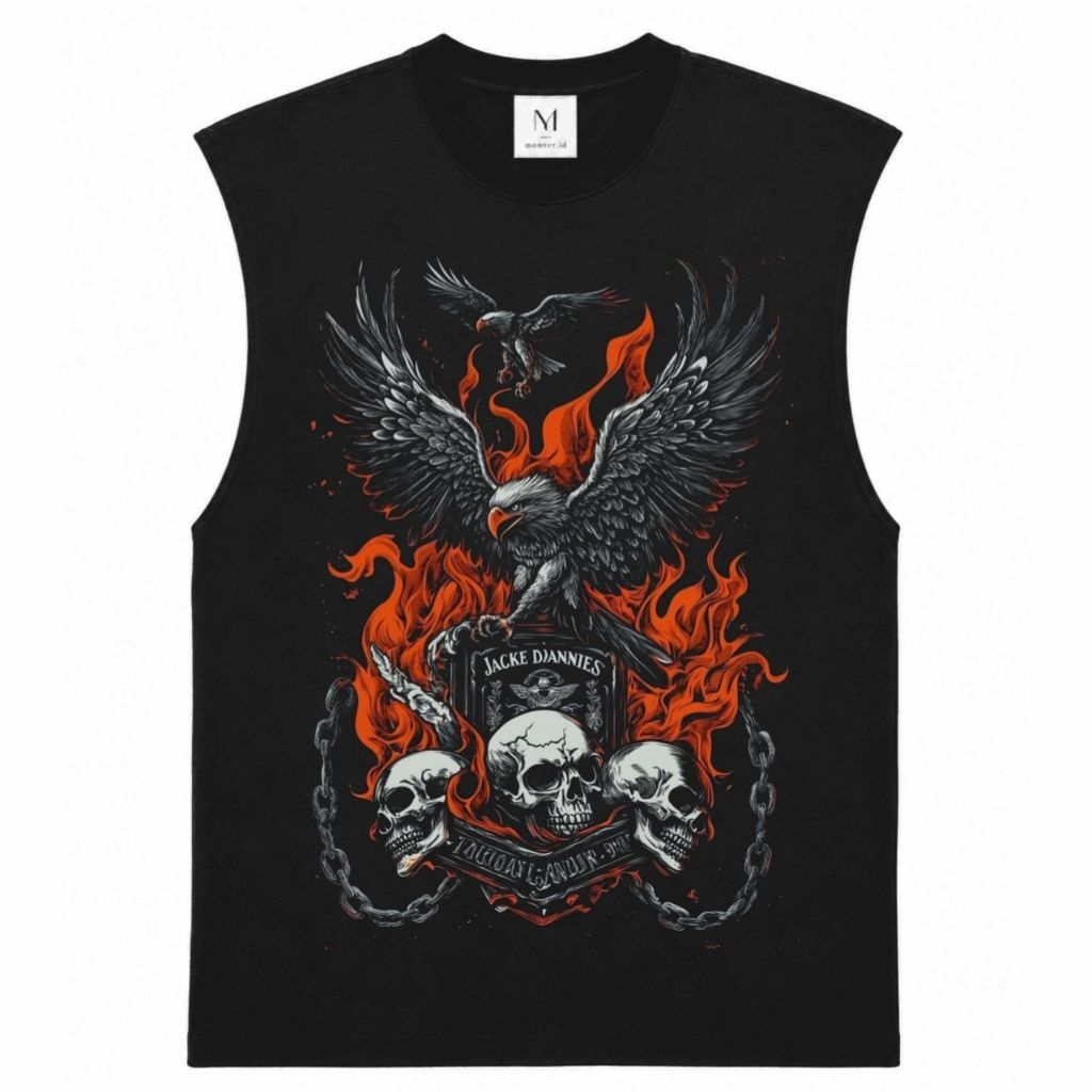 Monver Kaos Singlet Pria/Wanita - Jack Daniels Eagle | Tanktop Man | Baju Olahraga | Baju Gym | Stre