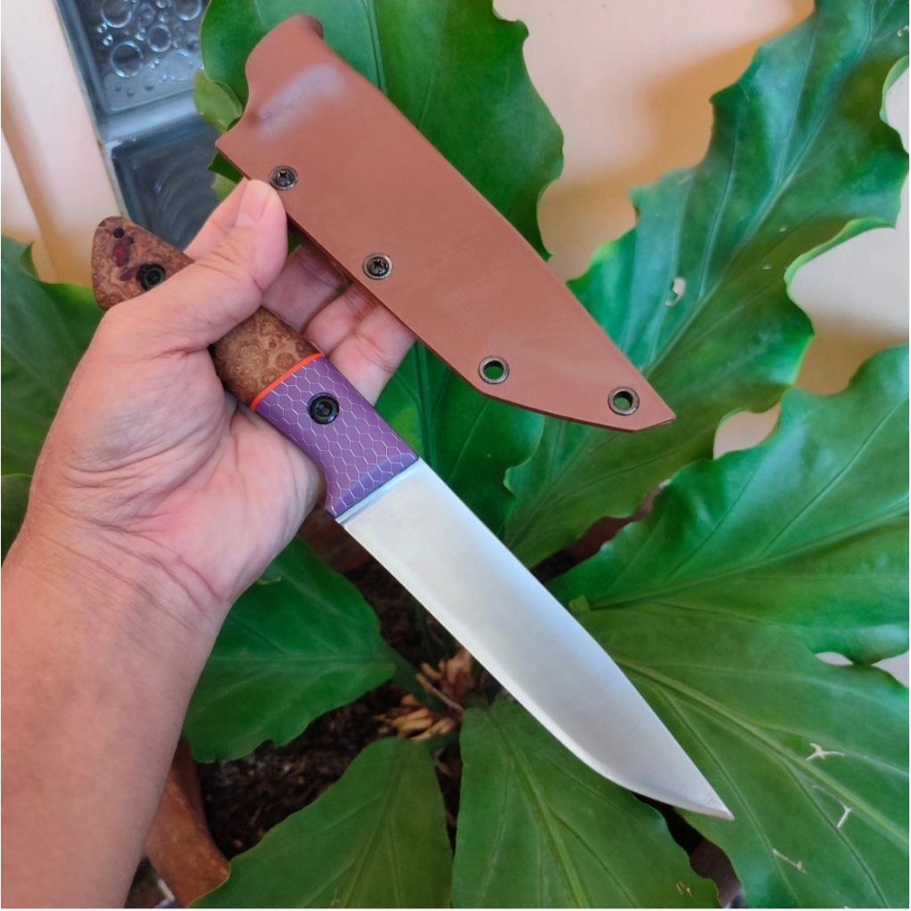 DC53 handmade bushcraft knife. Pisau dapur multifungsi bisa untuk kegiatan outdoor, seset kulit tern
