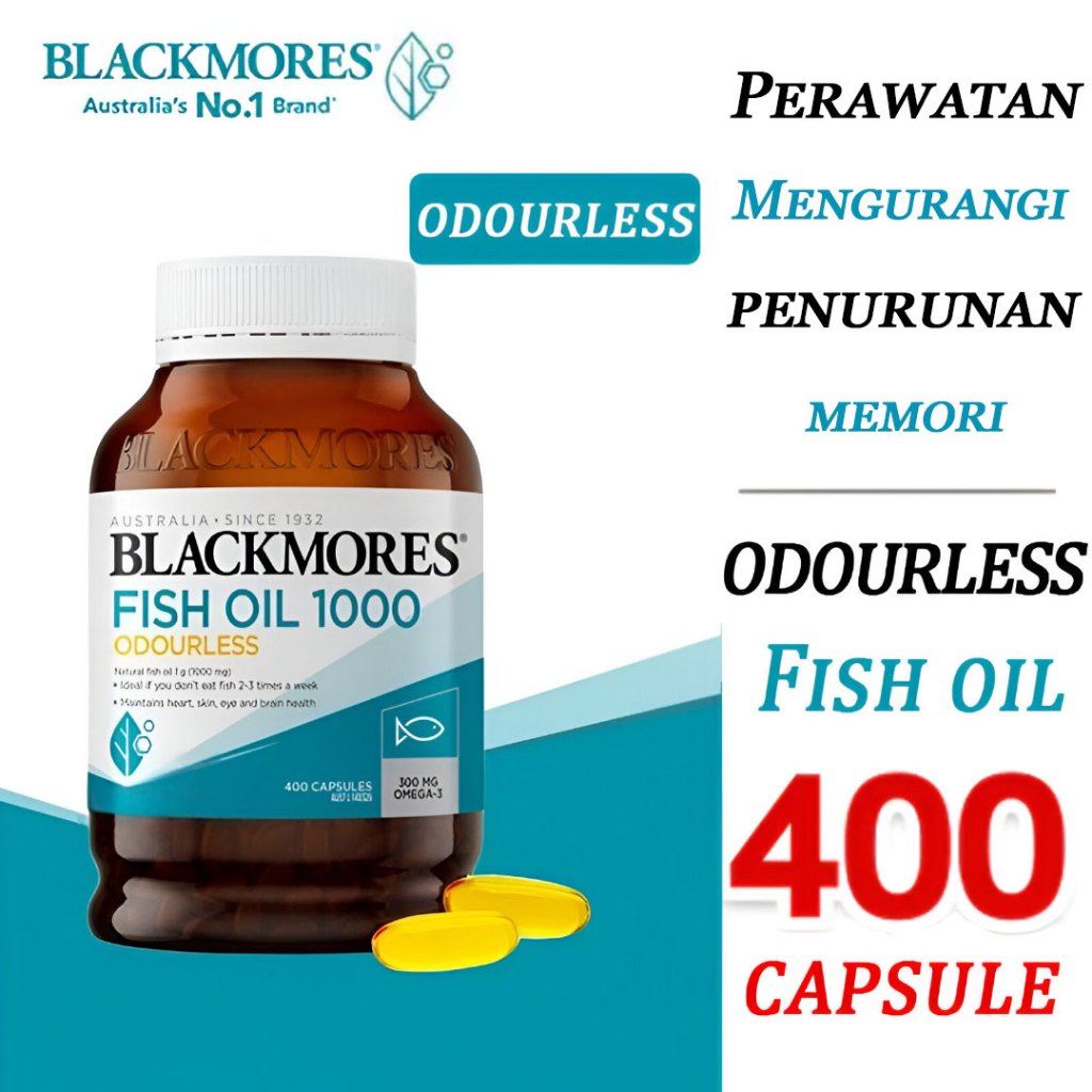 Blackmores Omega 3 Fish Oil Vitamin Minyak ikan 1000mg blackmores Minyak Ikan Tanpa Bau anakMeningka