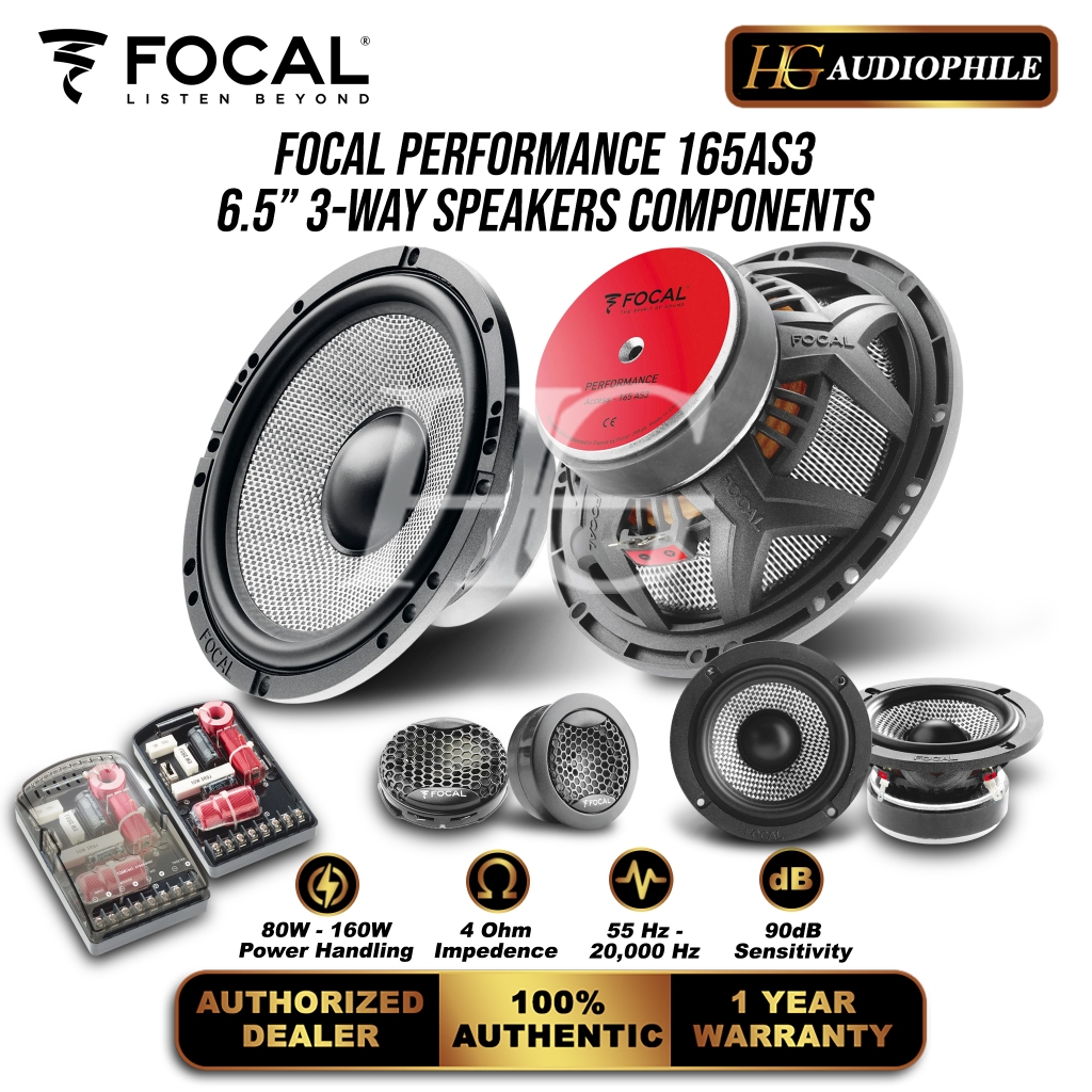 FOCAL Access 165 AS3 Speaker 3 Way Component System Kit Audio