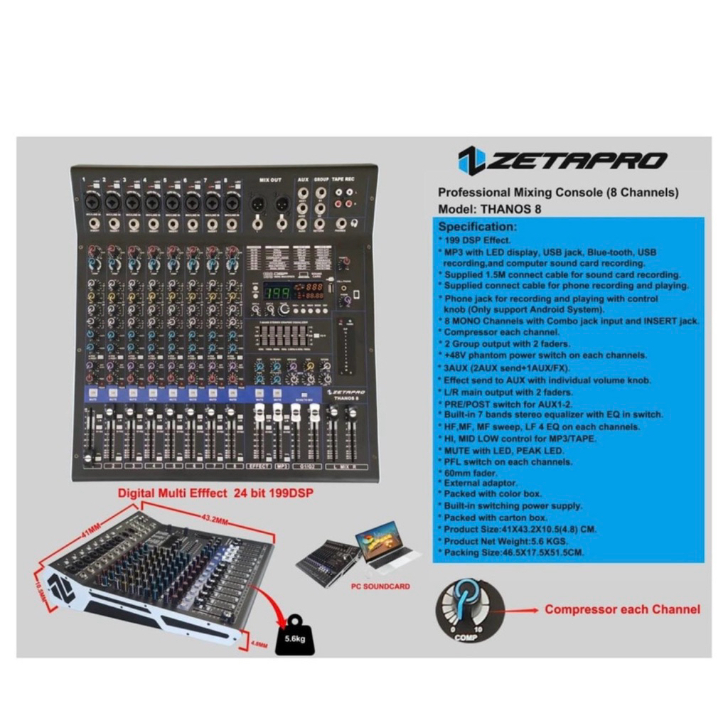 Mixer Zetapro Thanos 8 Original