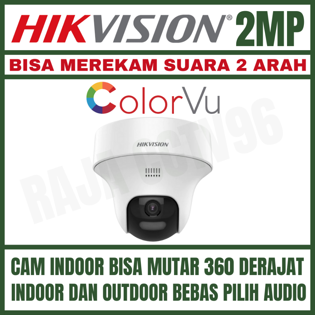 CCTV Hikvision 2MP COLORVU PTZ Indoor Two Way Audio Kamera CCTV