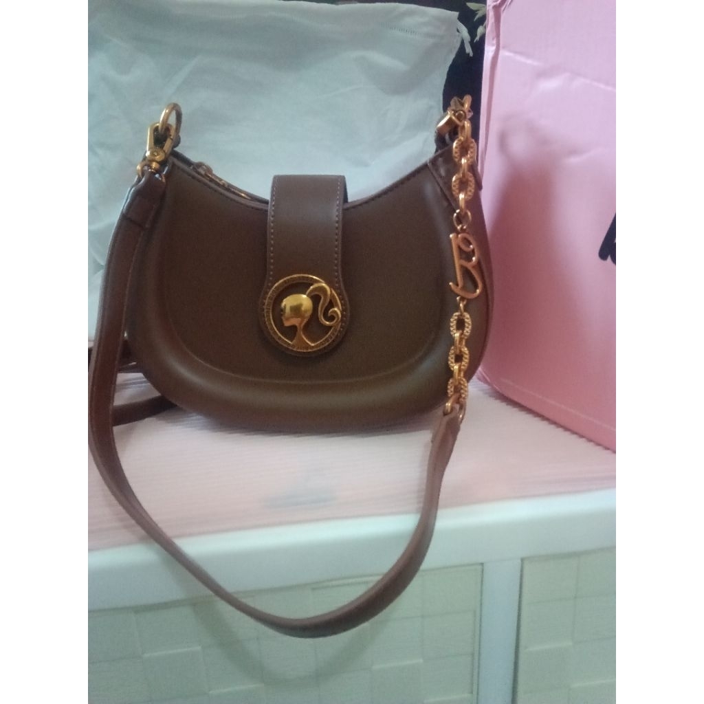 TAS ORIGINAL BARBIE MINI SABIT COKLAT