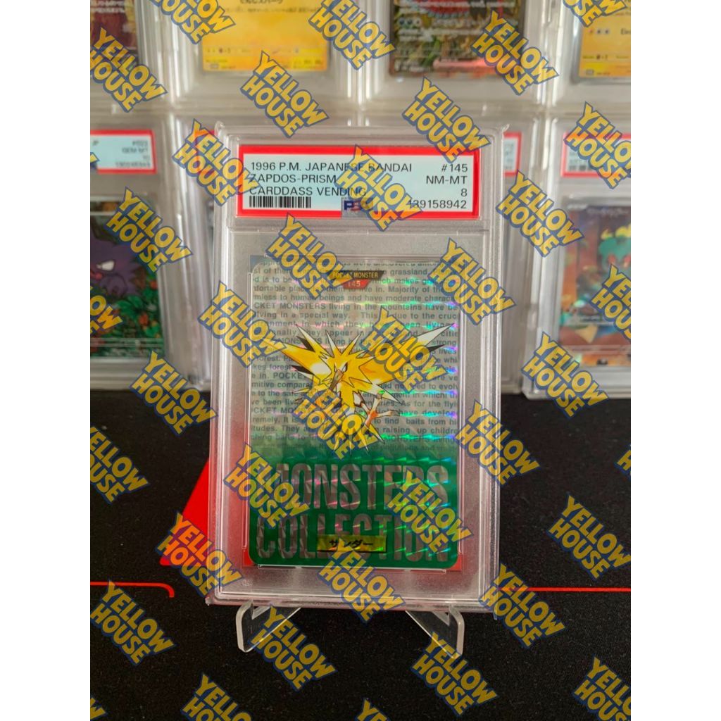 Zapdos Prism Carddass Vending PSA 8 Pokemon Japanese