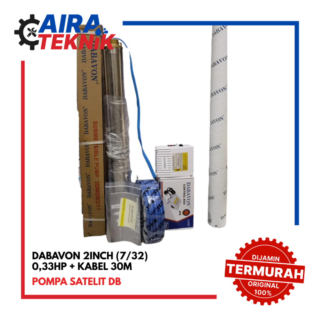 [POMPA SATELIT] DABAVON 2"/2INCH 7/32 0,33HP + KABEL 30meter