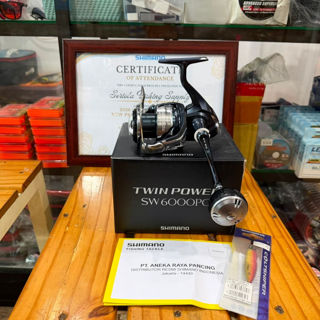 REEL SHIMANO TWIN POWER SW 6000 PG 2021 // REEL SPINNING
