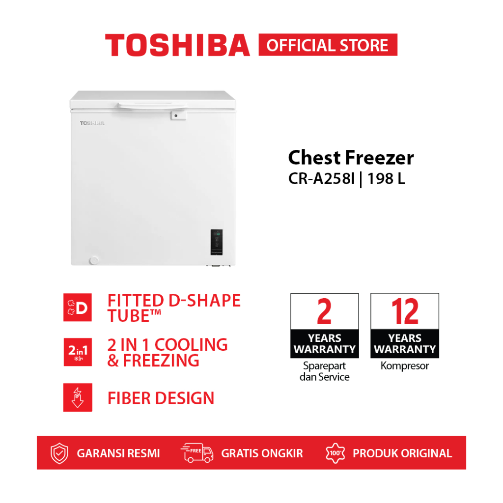 TOSHIBA Chest Freezer CR-A258I (198 L)